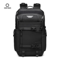 Ozuko New Men's Business Commuter Computer Outdoor-to-door Large Capacity Sports Cycling Backpack Tactical Camouflage Backpack