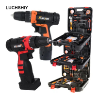 Electric Tools Cordless Drill Screwdriver 12V 16.8V 25V Battery Rechargeable Power Tools Combination Set For Woodworking Torque