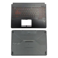 Used Palmrest Upper Case w/ Backlit Keyboard + Bottom Case For ASUS TUF Gaming FX505 FX505D FX505DT FX86 FX86G