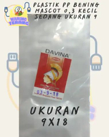 PLASTIK PP BENING MASCOT 0,3 KECIL SEDANG UKURAN 9x13 9x15 9x18 9x20 9x30 9X18