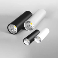Dimmable Cylinder COB LED Downlights 7W 10W LED Long Tube Spot Lights AC85~265V LED Ceiling Lights Indoor Background Lighting
