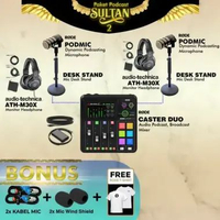 PAKET PODCAST SULTAN 2 ORANG - Rodecaster Pro Mixer - Rode Podmic Mic Full Desk Stand