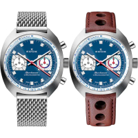 【EDOX 伊度】140週年 x BMW M 50週年 Sportsman 限量賽車計時機械錶-41mm(E08202.3BU.BUIN)