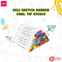 Deli Spidol Sketsa / Sketch Marker 60 Warna Dual Tip E70803 Satuan (1 pcs)