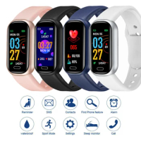 Y16 Smart Watch Men Women Touch Control Heart Rate Monitor IP65 Waterproof 0.96 Inch Sports Fitness Bracelet Watches Relogio