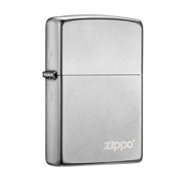 【Zippo官方直營】經典磨砂標誌防風打火機+贈專用油(美國防風打火機)