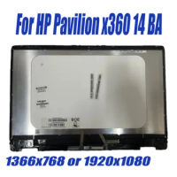 For HP PAVILION X360 14M-BA 14-BA Series 14" Touch Screen LCD Display Assembly With Frame and Touch Board