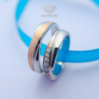 Cincin Nikah Couple Tunangan Kawin Sanjewellery Emas Perak Rings - Model Khusus Tidak Pasaran