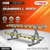 Two Layer Dumbell Rack/Rak Dumbell 2 Susun Full Set 2.5kg - 25kg CORE-FF49 Coreflex