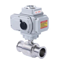 38mm High Platform Stainless Steel Food Grade Clamped Sanitary Electric Motorized Ball Valve Q911F-16P Electric Ball Valve