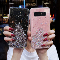 Bling Glitter Soft Phone Case For Samsung Galaxy note 8 N950F N950FD N950 N950W Silicon Soft Back Cover For Samsung note8 Capa