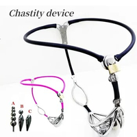 Male Adjustable Chastity Belt Anti-Cheating Male Chastity Belt Metal Chastity Lock Pants Cock Cage with Anal Plug Sex Toys Men18