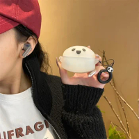 For 2023 New Huawei Freebuds Pro 3 Protective Cover with Ring,Funny Creative Ghost Design Silicone Earphone Case Halloween Gift