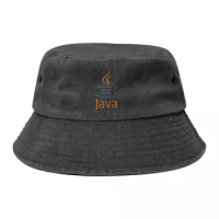 Java Language Bucket Cap Cotton Cowboy Washed Denim Bucket Hats Fisherman Unisex Hop Bob Folding Hip Hats