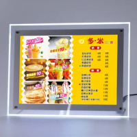 A4 acrylic led picture frame advertising photo light boxes