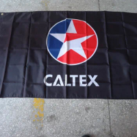 free shipping caltex flag for car show , can custom print file,90X150CM size,100% polyster,caltex banner