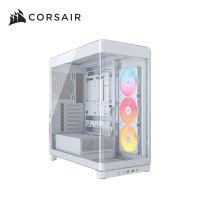 海盜船Corsair Frame 4500X 一體式全景玻璃 E-ATX機殼【白｜附RS120R炫光風扇*3】