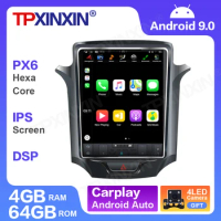 2 din Android 9 PX6 10.4" Tesla Vertical Screen For Chevrolet Cruze 2015 - 2020 Car Auto Radio Multimedia Navigation Stereo GPS