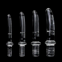Female Anal Plug Dildo Sword-Like Model Glass Crystal Dildo Toy Male Anal Plug Glass Dildo Ddult Female Vaginal Masturbation Toy