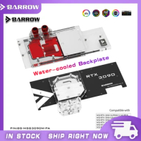 BARROW 3080 3090 Water Block Active Backplate Block For MSI RTX 3090 3080 GAMING X TRIO Water Cooling Backplane BS-MSG3090M-PA B