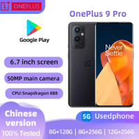 OnePlus 9 Pro Global Version 8GB 128GB Snapdragon 888 5G 6.7‘’ 120Hz Fluid Display Hasselblad 50MP Camera original used phone