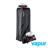 【美國Vapur】Element 運動摺疊水袋 0.7L 黑火 #10159(運動水壺 摺疊水壺)