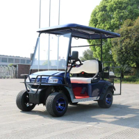 China made 4 seater cool electric golf cart with yellow and CE certification for sale