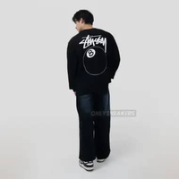 STUSSY 8 BALL BLACK CREWNECK L