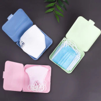 5PCPortable Disposable Face Mask Container Dustproof Mask Case Safe Pollution-Free Disposable Mask Storage Box Storage Organizer