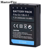 Wholesale BLX-1 BLX1 7.2V 2000mah Replacement Li-ion Battery with Retail Package for Olympus OM-1 OM1 Camera Batteries Cell