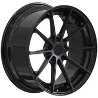 for Custom 2 Piece Polished Black Forged Passenger Car Alloy Wheel 16/17/18/20/21 Inch 5X100 5X114.3 5X120 Inch Suitable Rims