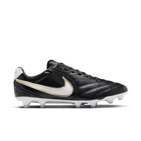 NIKE Men Football Tiempo Ligera Pro FG Sepatu Sepakbola Pria [HQ3158-010] 7 Black/White