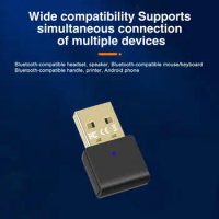 Durable Mini Adapter Dual Channel Mini Receiver ATS2851 Mini Bluetooth-compatible 5.3 USB Adapter Signal Transfer