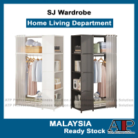 SJ Wardrobe Wardrobe Fashion Simple Easy Clean Assemble Durable DIY Wardrobe Stainless Steel Wardrob