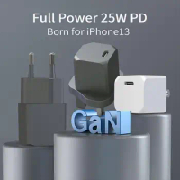 single port type-c 25wpd adapter wall gan 25 watt Charger 25w for iphone charger fast Samsung charger 25w
