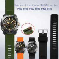 Silicone Bracelet For Casio PROTREK Series PRW-6900Y PRW-6800 PRW-3400 Silicone Watch Strap Quick Release Men's wristband 23mm
