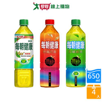 御茶園每朝健康系列(綠茶/雙纖綠茶/紅茶)(650ML*4入/組)【愛買】