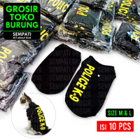 SEMPATI GROSIR Baju Kucing Police K-9 Polisi K9 Isi 10 Pcs Baju Singlet Kucing Anjing Cat Kitten Adu