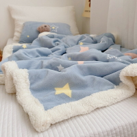羊羔絨毛毯被子冬季加厚珊瑚絨法蘭絨午睡沙發毯學生宿舍單人毯子