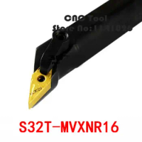 S32T-MVXNR16 32mm Lathe Cutting Tools CNC Turning Tool Machine Tools Internal Metal Lathe Tool Boring Bar for MVQNR/L