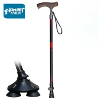 Pioneer Wood T Handle Walking Sticks For Tourism Cane Trekking Nordic Walking Pole Hiking Crutches Bar Ultralight