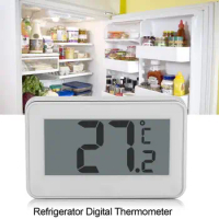 Digital Fridge / Freezer Thermometer Household Thermograph Humidity Meter IPX3 Waterproof LCD Display Wireless &amp; Hanging Hook