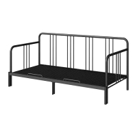 FYRESDAL 坐臥兩用床框, 黑色, 80x200 公分