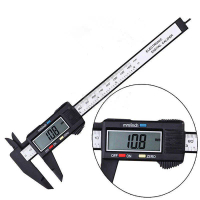 150mm 6 inci LCD Digital Digital elektronik serat Vernier Caliper Micrometer