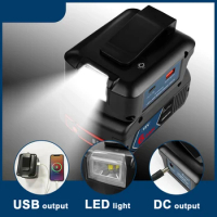 PD USB charger adaptor For Bosch BAT609 14.4V 18V Battery Adaptor to DC 12V 3A PD22.5W Tool Parts Accessories