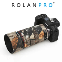 ROLANPRO Lens Coat Case for Canon RF 100mm F2.8 L MACRO IS USM Lens Camouflage Lens Clothing Rain Cover Lens Sleeve Guns Case