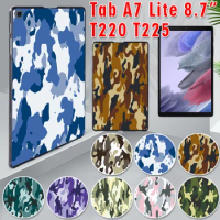 Case for Samsung Galaxy Tab A7 Lite 8.7" SM-T220 SM-T225 Camouflage Pattern Ultra Thin Cover for Tab A7 Lite 2021 Tablet Case