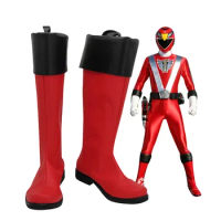 Engine Sentai Go-onger Go-On Red Sosuke Esumi Cosplay Boots Red Shoes Custom Made