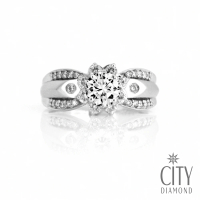 【City Diamond 引雅】『波斯菊』50分華麗鑽石戒指/鑽戒