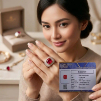 CINCIN PERMATA RED RUBY PIGEON BLOOD RING MICRO SETTING BERTABUR ZIRCON